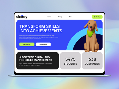 Digital learning platform Landing page landing page ui ux