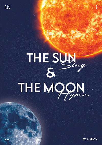 Sun & Moon animation art artwork beautiful blue colors design graphic design illustration illustrator learn moon music orange photoshop poster space sun trend typography