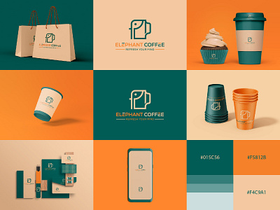 Coffee Shop Logo | Cafe Design Design adda animal branding cafe cafe logo cake coffee coffee bean coffee branding coffee cup coffee shop coffee shop logo cuo elephant gradeint hotel identity modern mug restaurent logo