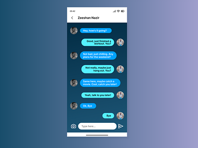Chat Screen - Day 14 design ui