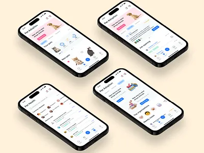 PET RESCUE MOBILE APP 🐶🐱 ui