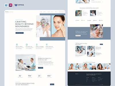 SkinGenius – Beauty Clinic & Dermatology Elementor Template branding design elementor template graphic design ui web design