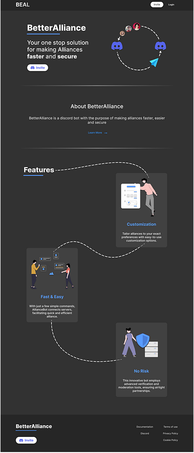 Discord bot landing page discord bot landing page landing page design landing page ui website design website uiux