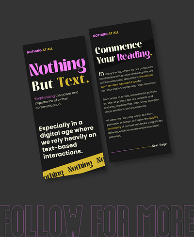 Absolutely nothing! app article book design designer graphic design mobile app neon reading text typography ui ux