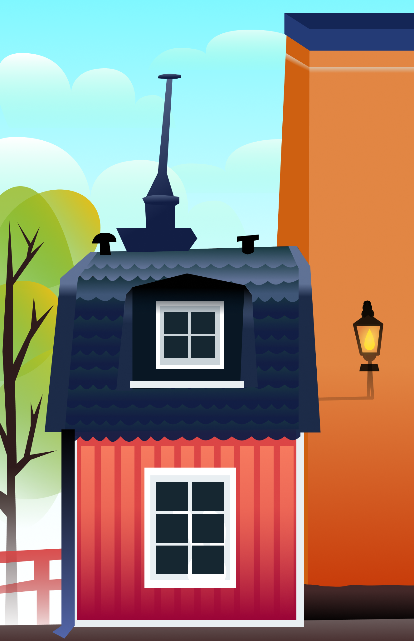 Teeny Tiny Swedish house - Nytorgsgatan 5 architecture art childrens design community concept art europe figma graphic design house illustration minimalist poster procreate stockholm sverige sweden sweden design södermalm vector vector art