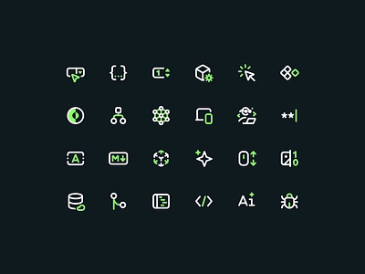 Web Development Icons - Nucleo UI 16px components connections design framework icons mini nodes system ui web development