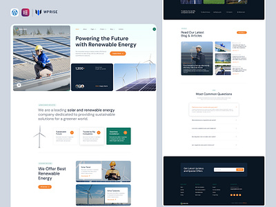 SolaraGen – Solar Panels & Renewable Energy Elementor Template branding design elementor template graphic design green energy website renewable energy solar web design solar website solar website template ui web design