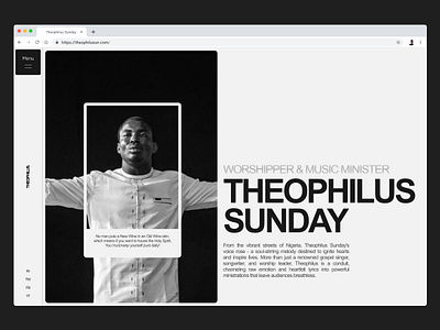 Theophilus Sunday Web Exploration design personal website portfolio website theophilus sunday ui ui design uiux user experience user interface ux ux design web design website design