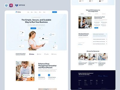 POSkey – Sale Software & SaaS Landing Page Elementor Template branding design elementor template ui web design