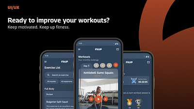 UI / UX Case Study - Fitness App branding logo ui