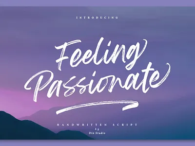 Feeling Passionate - Brush Font abc alphabet art background beautiful brush calligraphy character collection design feeling passionate brush font font letter set style symbol text type typography vector illustration