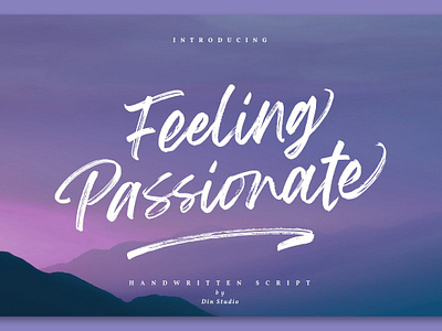 Feeling Passionate - Brush Font abc alphabet art background beautiful brush calligraphy character collection design feeling passionate brush font font letter set style symbol text type typography vector illustration