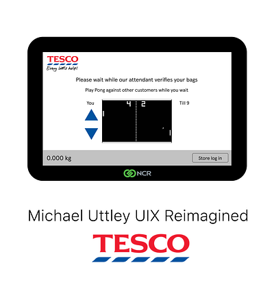 UIX Reimagined #9 - Self-checkout Pong match design product design ui uixreimagined ux uxdesign uxsatire