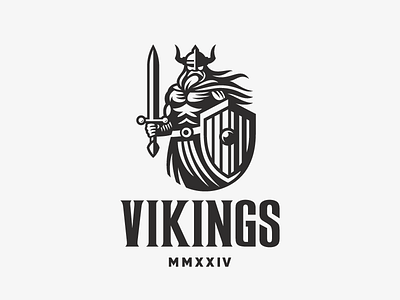 Viking branding concept design illustration logo viking