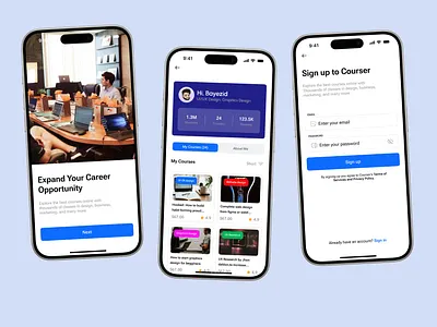 Learn everything with courser app design business e commerce figma mobile app mobile app design prototype sketch ui ui design ui ux ui ux design user experience user interface ux ux design wireframe