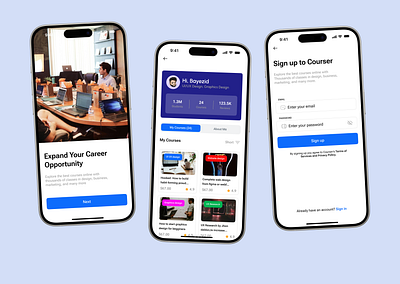 Learn everything with courser app design business e commerce figma mobile app mobile app design prototype sketch ui ui design ui ux ui ux design user experience user interface ux ux design wireframe