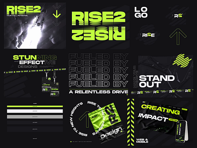 RISE2 Studio animation branding graphic design logo ui