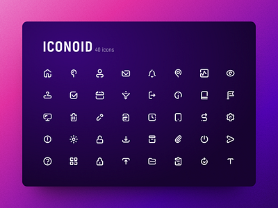 Iconoid | Icons Set graphic design icon pack icon set icons kit ui