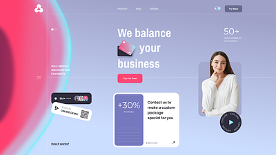 Hero Page of the financial service app bank branding crypto design figma finance graphic design hero page illustration landing page logo nft typography ui ux web design website