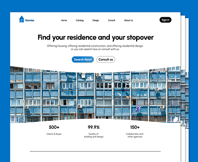 Homies : Residence and Housing Landing Page house housing landing page residence stopover ui web design