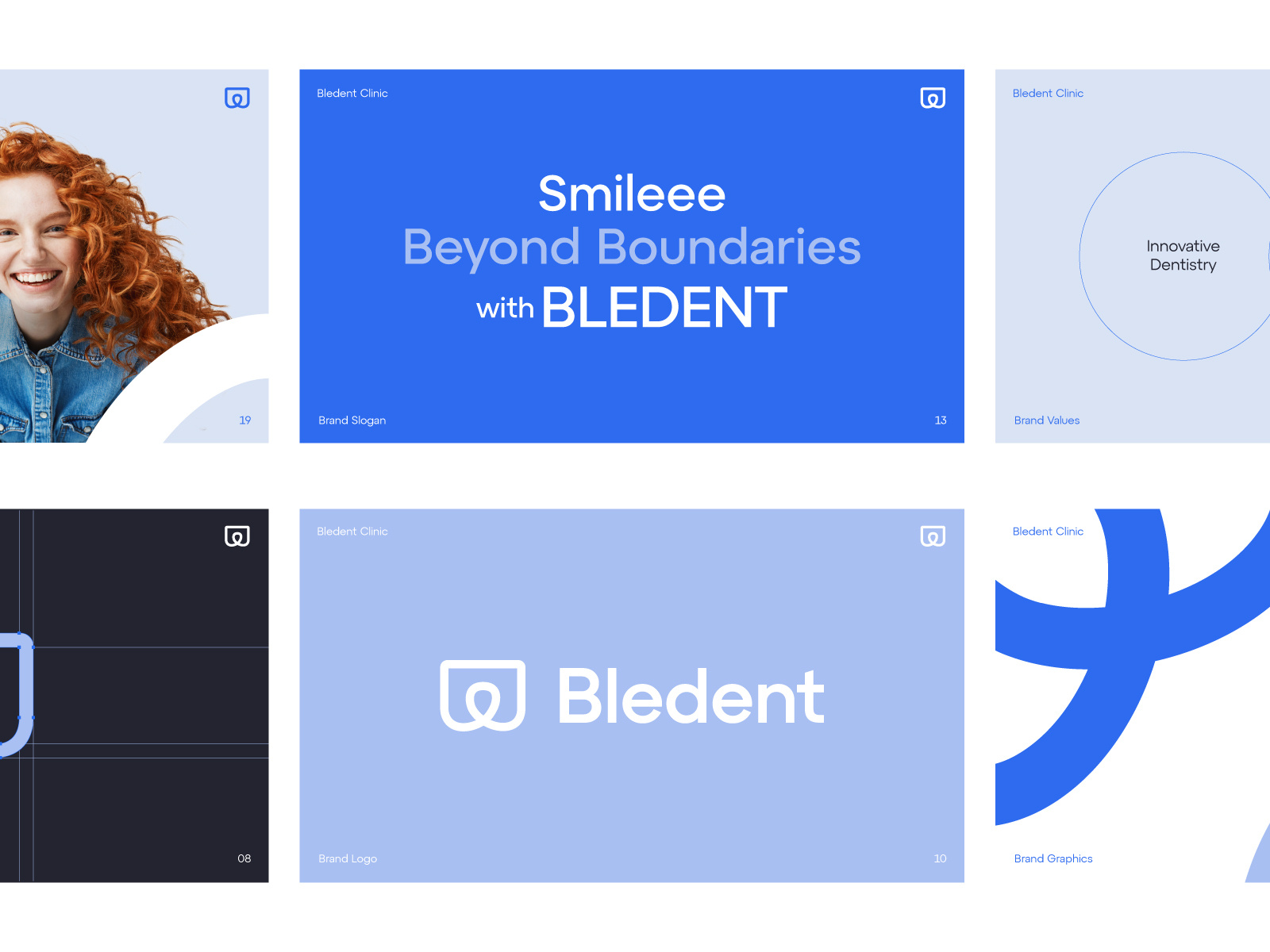 Bledent® Dental Clinic Brand Guideline brand creation brand guide brand guideline brand identity branding collateral design guideline logo logo design logo grid logos visual identity