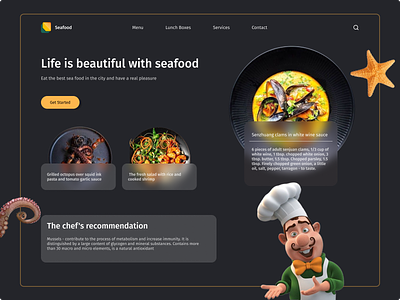 Food Web Design app branding design food shop ui ux web