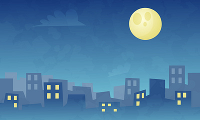 Night city city design town vector