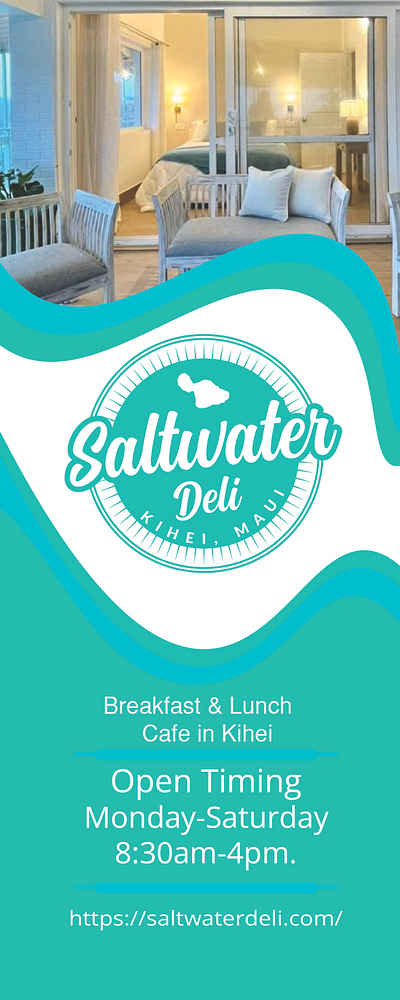 Salt Water Deli Door Hanger branding graphic design