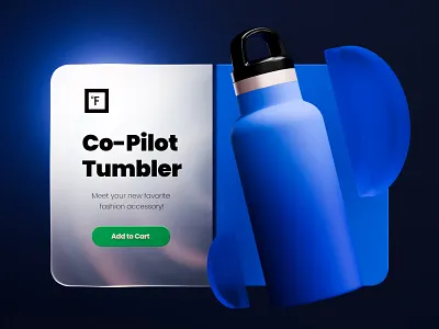 Add to card a bottle 3d art 3d design 3d illustration 3d modeling 3d render 3d rendering b3d blender blender 3d ecommerce illustration landing page product product modeling ui user interface wave