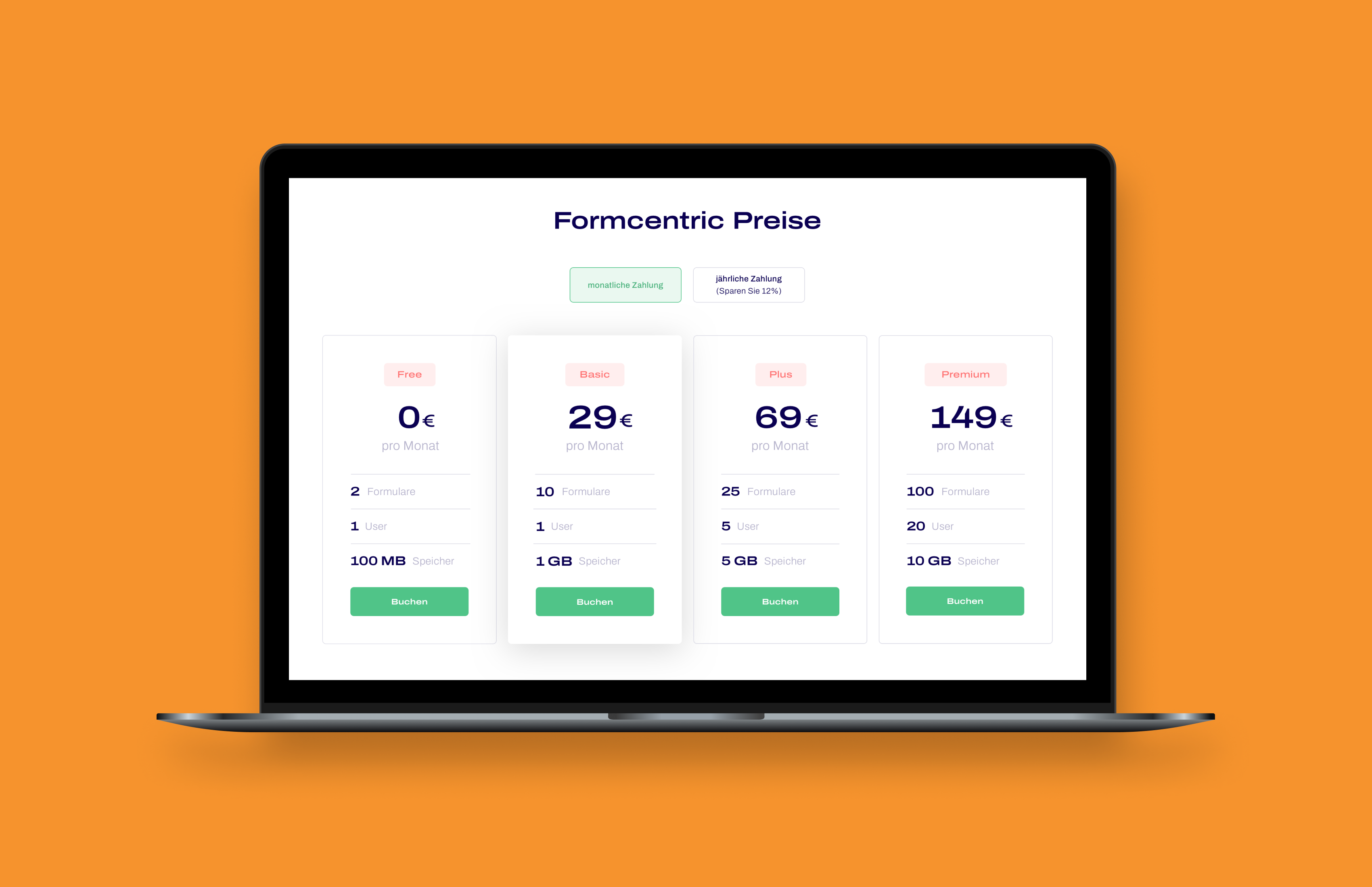 Formcentric Pricing branding clean design functional minimal pricing ui ux website website design