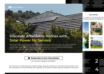 Real Estate Landing Page UI Design - Home With Solar Power daily ui dailyui design landing page real estate real estate design real estate landing page solar power home ui challenge ui design ui inspiration uiux web design