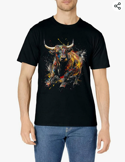 Bull Riding Rodeo Cool Abstract Drip Painting abstract art artistic excellence branding bull riding creativity drip painting graphic design rodeo vibrant colors