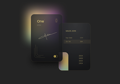 DAY 1 /100 UI Design Challenge Credit card design 100 days ui design challenge card challenge credit card debitcard design glass effect glassmorphism ui