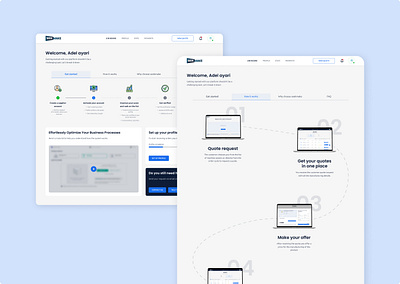 Onboarding - Dashboard design ui