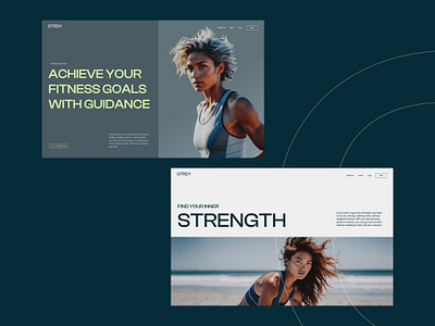 GTRDY - Fitness Webdesign fitness landingpage minimal sport typography webdesign