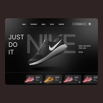 Online Shoe shop Landing page uidesign