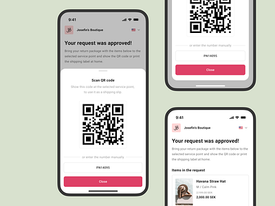 QR code modal – mobile UI app application code design mobile modal popup qr qr code scan ui