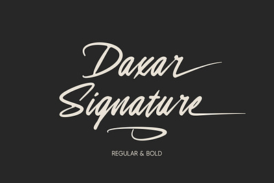 Daxar Signature branding design fonts graphic design handlettering logo type design typeface typography
