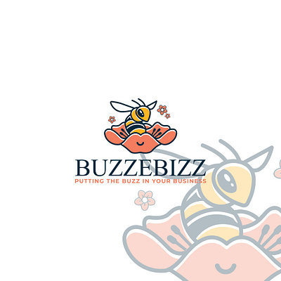 Minimalistic Logo abstract bee butterfly flower logo minimal mordern
