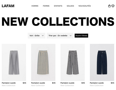 LAFAM, Clothes store clothes mockup ui ui design ux design