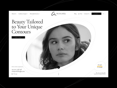 Dr. Celal Alioglu aesthetics beauty clinic cosmetic design figma portfolio product ui ux web design webdesign