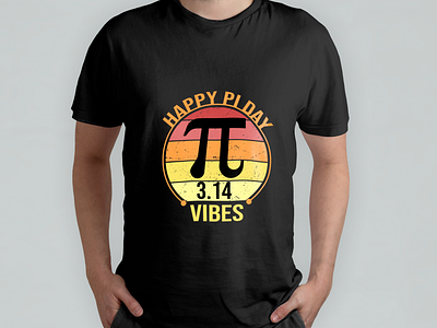 pi day t-shirt design apparel design funny graphic design holiday illustration math lover math teacher mathematics modern pi pi day pi day vibes retro t shirt design trendy typography unique