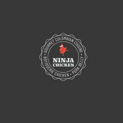 ninja chicken branding graphic design logo