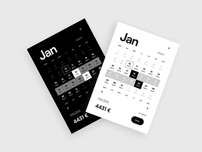 Elegant Calendar UX/UI Design with Daily Pricing calendar app calendar layout calendar ui daily pricing design inspiratin elegant design elegant layout elegant ui graphic design minimalism modern design pricing design pricing display pricing ui sleek design ui design user interaction user interface userexperience ux design