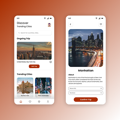 Trip Planner App dailyui figma mobileapp tripplanner ui uidesign uiux uiuxdesign ux uxdesign