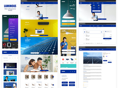 Visual Design Web and Responsive (Luminous) account b2b b2c ecommerce enterprise exide inverter karthik karthik ns login logout luminous mobile app mockup motion graphics research responsive design sachin signin signup web design wireframe