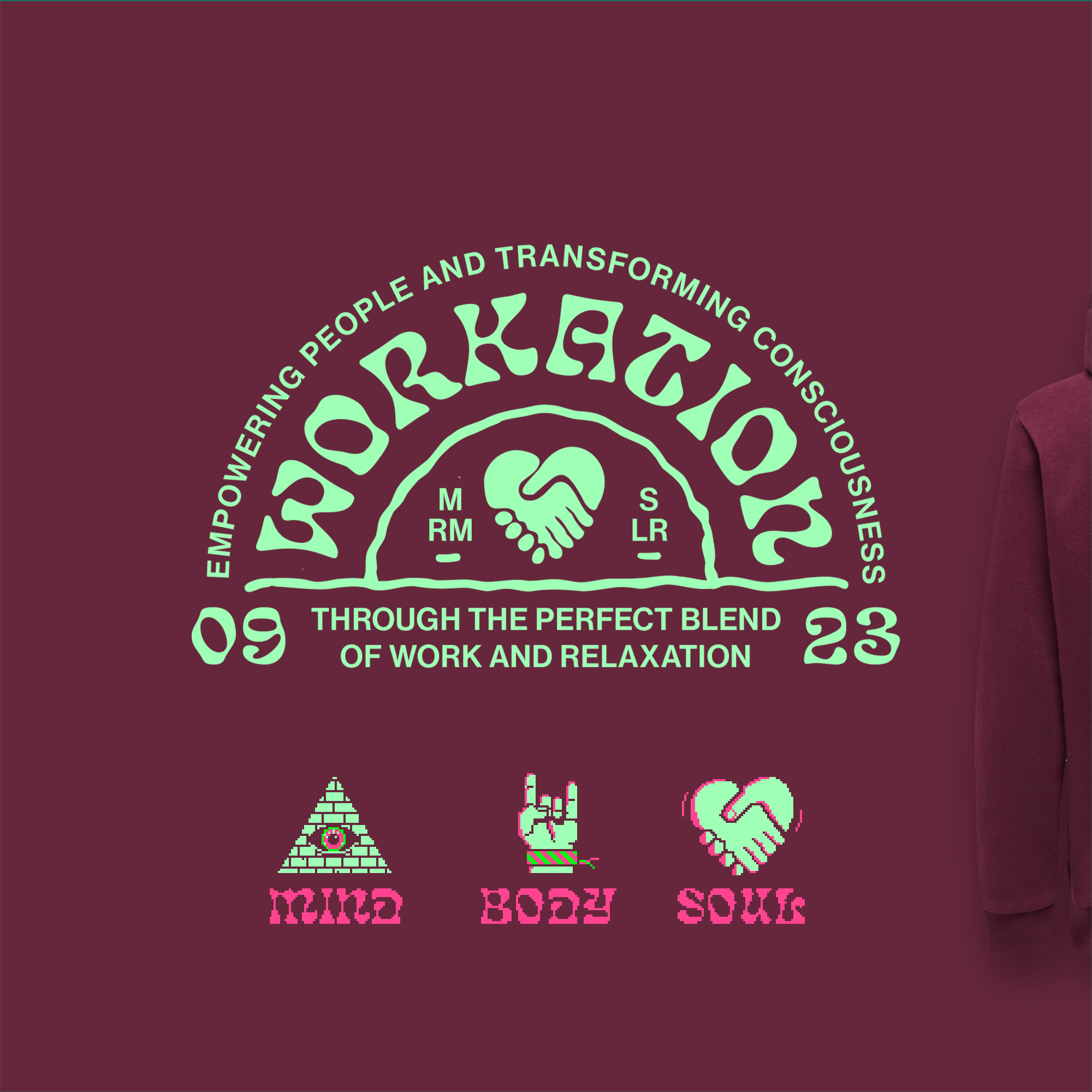 MRM / SLR - 2023 Workation Swag branding framer graphic design logo mirumee saleor swag webdesign