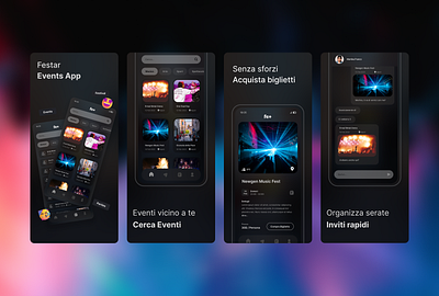 Festar | Design App application events figma graphic design mobile ui uiux visual identity