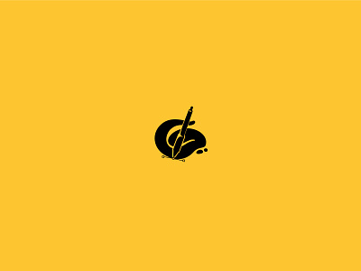 Personal logo black branding g graphic design logo minimal modern pen tablet vector wacom yellow