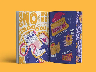The Council (Student Project) awkward bold design bold illustration character design illustration instagram magical creature messages photoshop photoshop illustration story yellow zine zine illustration